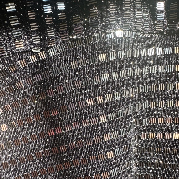 ASTR Black Square Sequence Midi Cocktail Dress - Picture 9 of 11